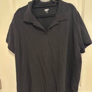 Lands' End Women’s Black Polo Shirt